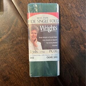 3 Yards Olive Green Single Fold Bias Tape PC706 ribbon